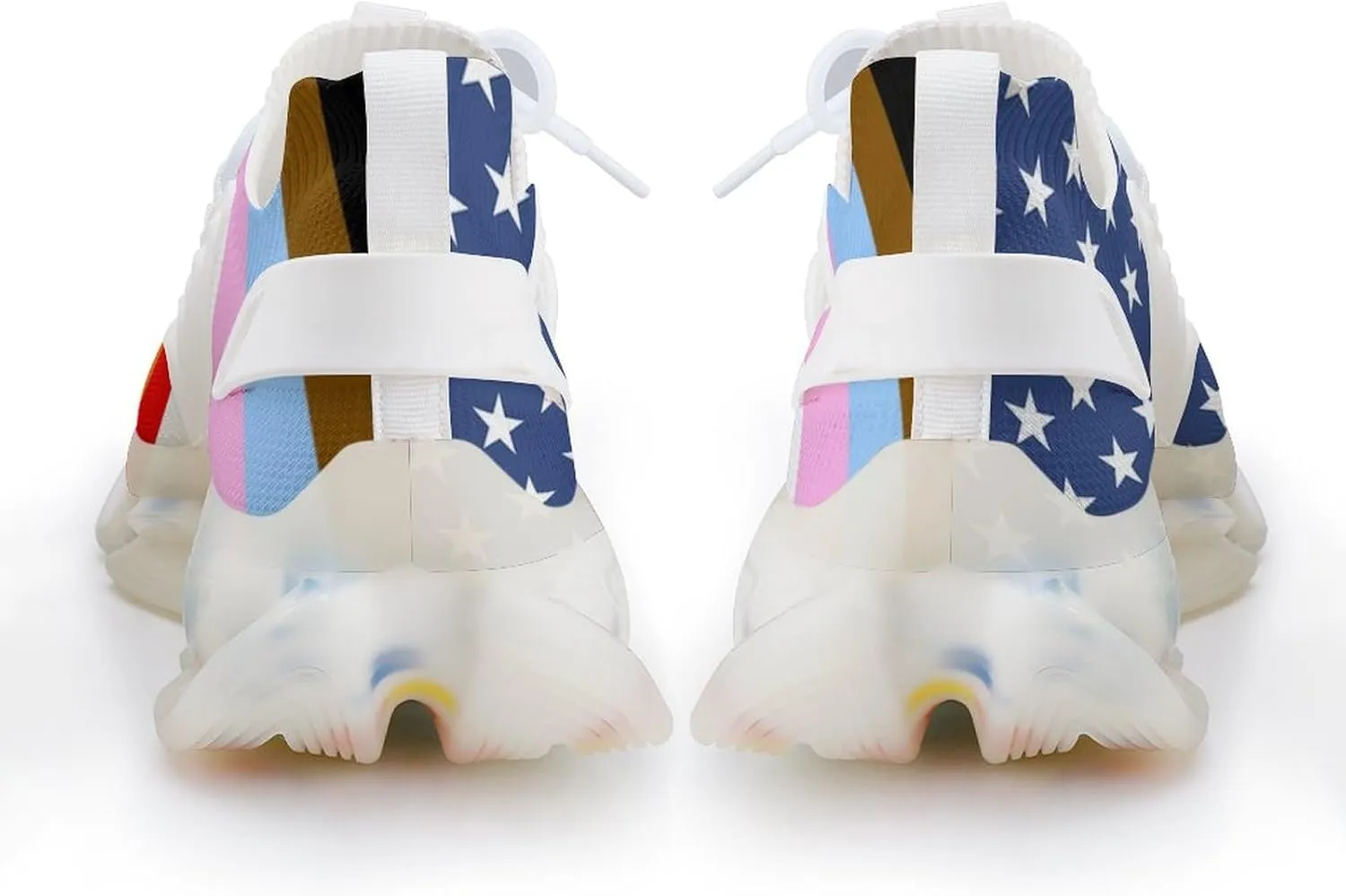 LGBT Transgender American Flag Men's Running Shoes Lightweight Walking Shoe Breathable Sneaker