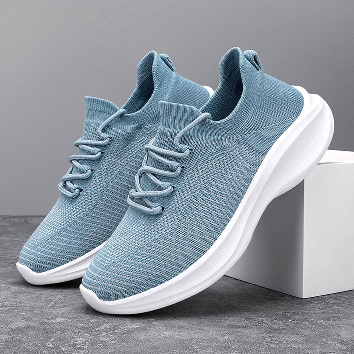 Lightweight Arch Support Sneakers for Men Breathable Casual Comfortable Walking Sneaker Casual Stretch Sneaker