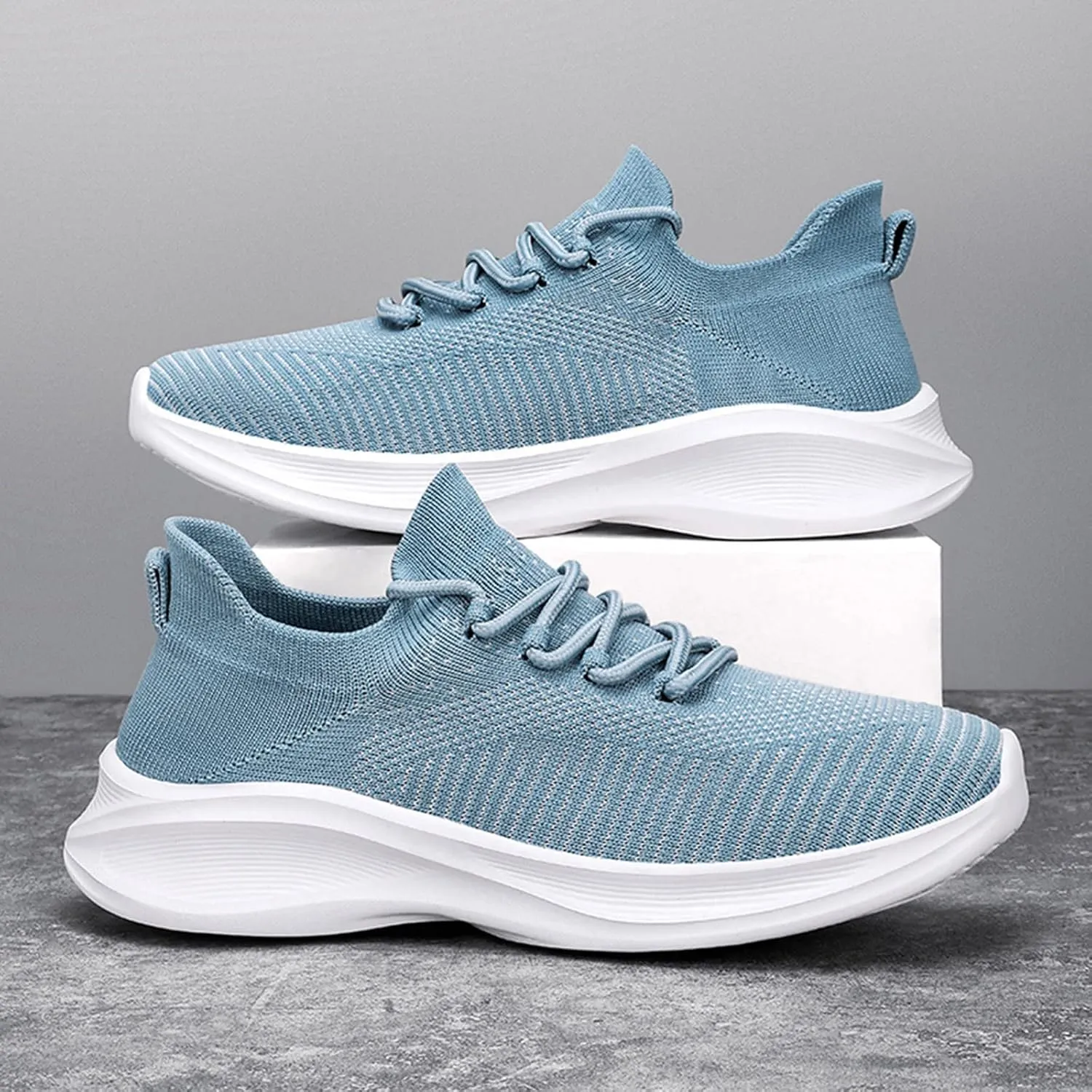Lightweight Arch Support Sneakers for Men Breathable Casual Comfortable Walking Sneaker Casual Stretch Sneaker