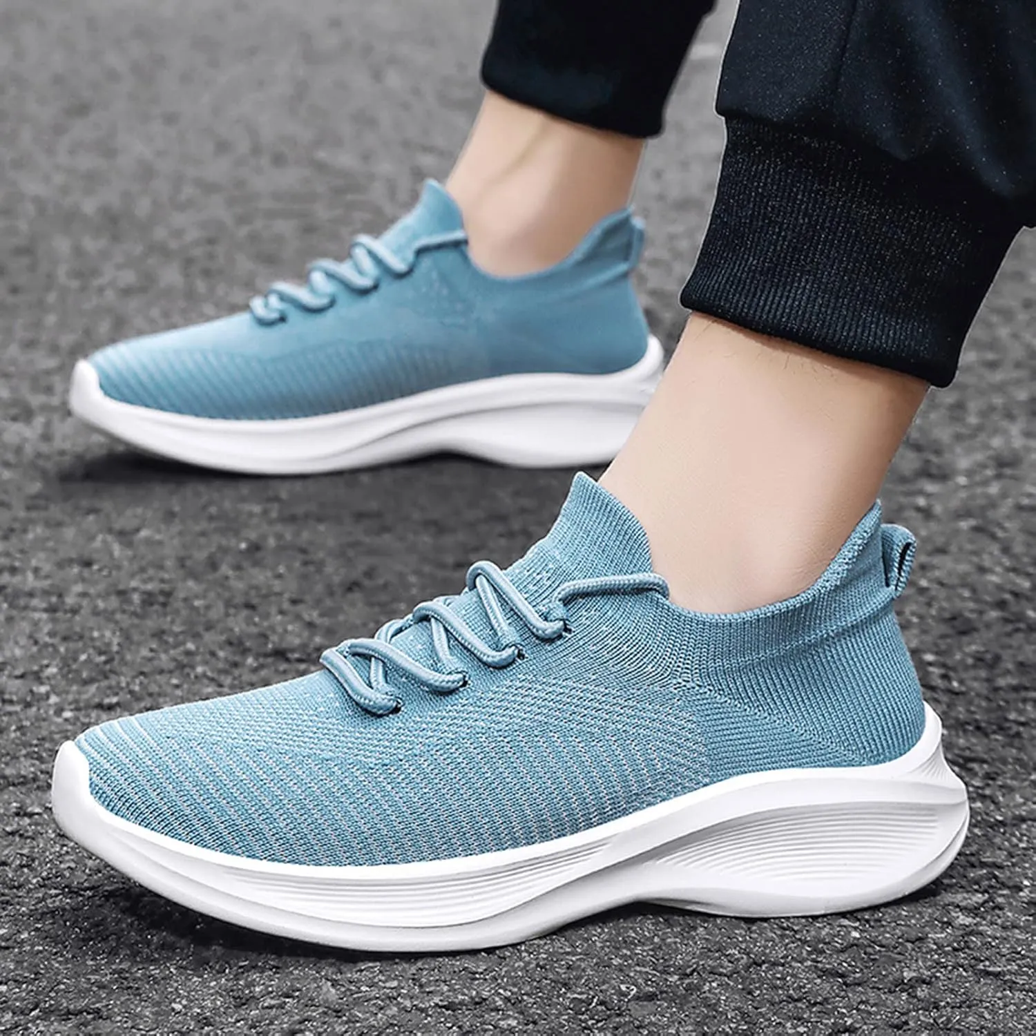 Lightweight Arch Support Sneakers for Men Breathable Casual Comfortable Walking Sneaker Casual Stretch Sneaker