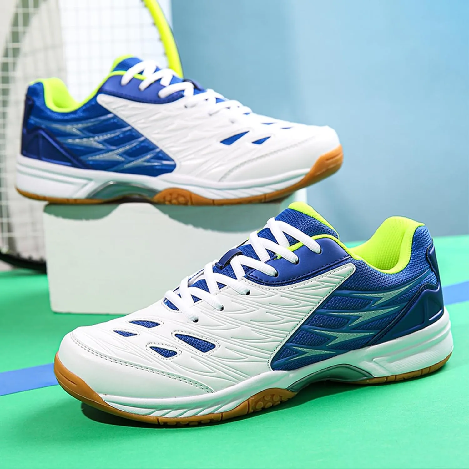 Lightweight Tennis and Pickleball Court Shoes - Versatile Indoor/Outdoor Sneakers for Badminton with Arch Support for Enhanced Comfort and Performance