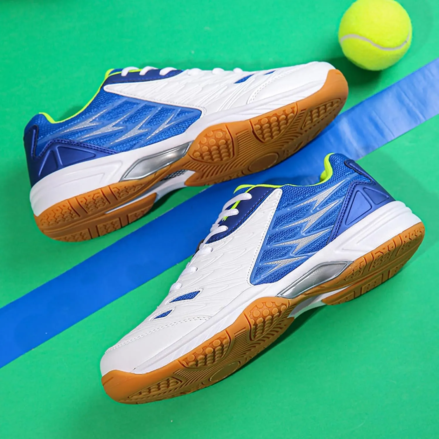 Lightweight Tennis and Pickleball Court Shoes - Versatile Indoor/Outdoor Sneakers for Badminton with Arch Support for Enhanced Comfort and Performance