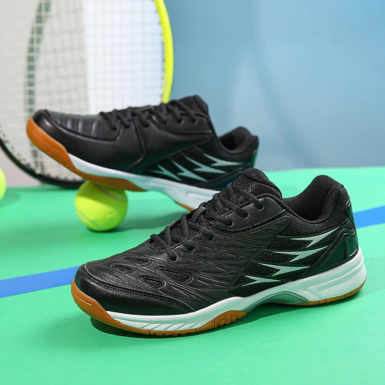 Lightweight Tennis and Pickleball Court Shoes - Versatile Indoor/Outdoor Sneakers for Badminton with Arch Support for Enhanced Comfort and Performance