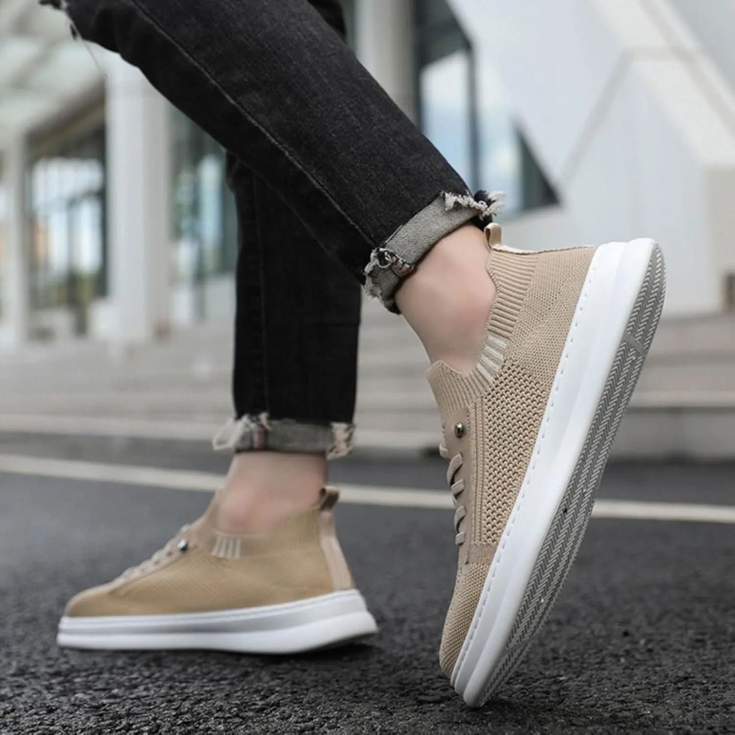 Lightweight Work Shoes for Men Slip On Lightweight Breathable Fashion Sneaker Hook and Loop Orthopedic Sneakers