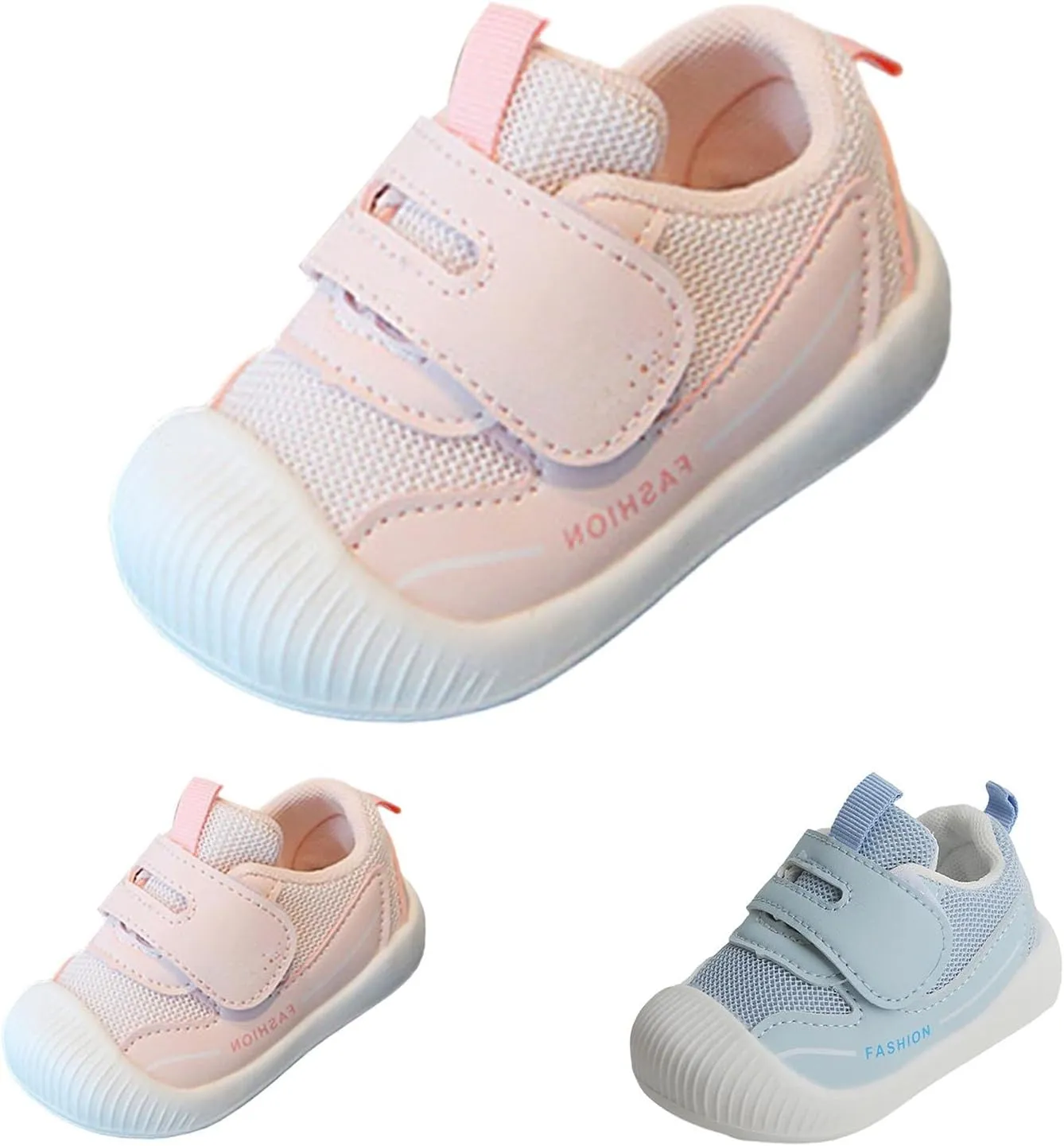 Little Boys Girls Mesh Breathable Athletic Shoes Toddler Classic Sneakers Slip On Outdoor Casual Sports Footwear