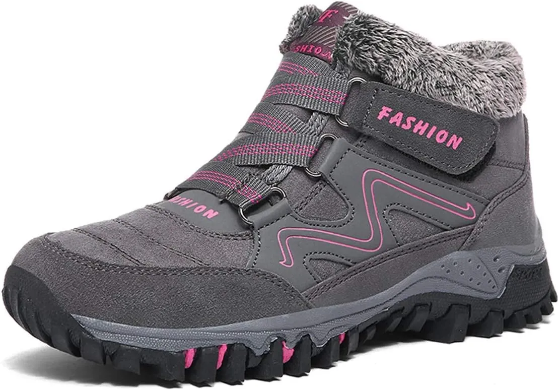 MAIZUN Womens Snow Boots Anti-slip Warm Fur Lined Ankle Booties Comfor Winter Outdoor Hiking Boots Size 6-9.5