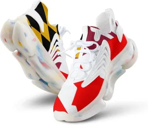 Maryland Canada Flag Men's Running Shoes Lightweight Walking Shoe Breathable Sneaker