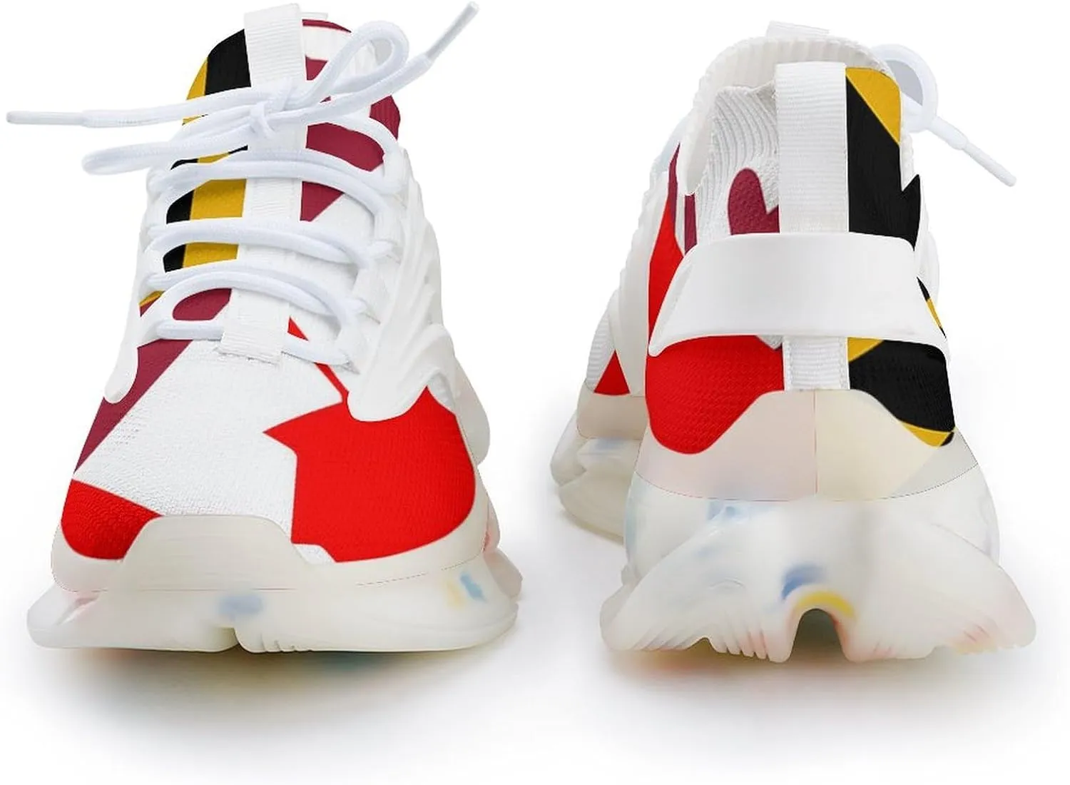 Maryland Canada Flag Men's Running Shoes Lightweight Walking Shoe Breathable Sneaker