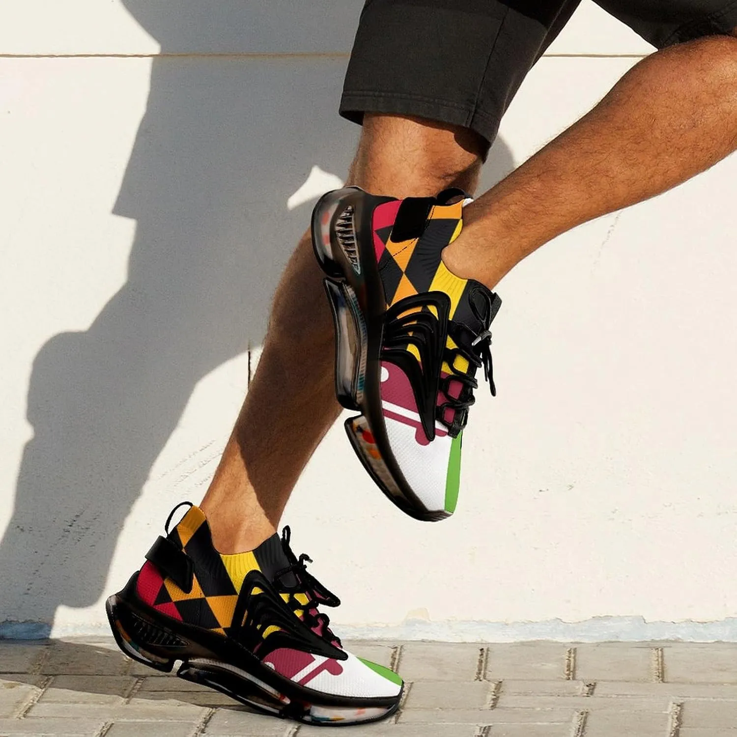 Maryland LGBT Flag Men's Running Shoes Lightweight Walking Shoe Breathable Sneaker