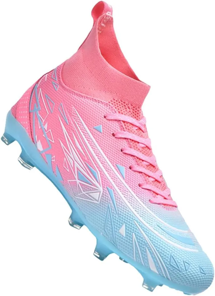 Maylrvjv Men's Soccer Cleats Football Shoes Breathable Non-Slip Outdoor/Indoor/Competition/Training Futsal Sneakers