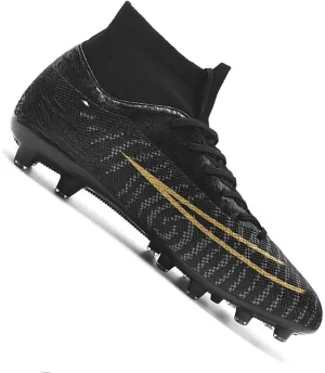 MEBAMY Men's Soccer Shoes Cleats Professional High Top Breathable Athletic Football Boots Outdoor Indoor Turf Field Professional Spikes Game Training Athletic for Boys Soccer Cleats