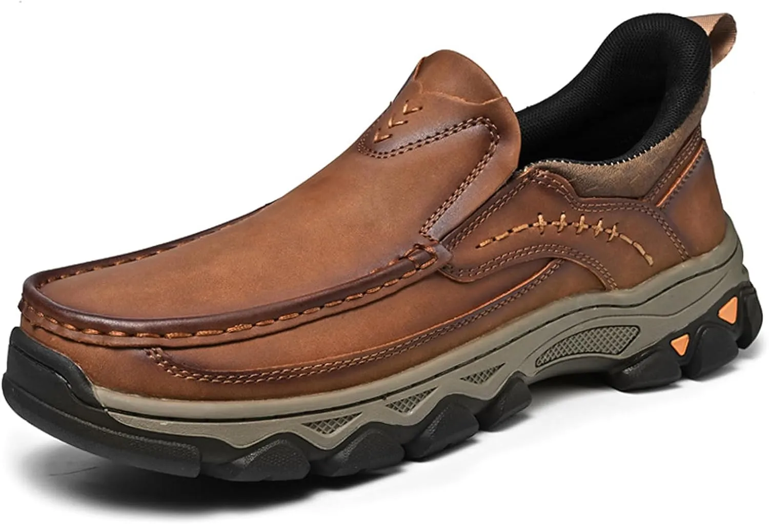 Men Casual Shoes Loafers Comfortable Walking Sneakers Oxford Waterproof Hiking Boots for Work Dress Travel