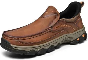 Men Casual Shoes Loafers Comfortable Walking Sneakers Oxford Waterproof Hiking Boots for Work Dress Travel