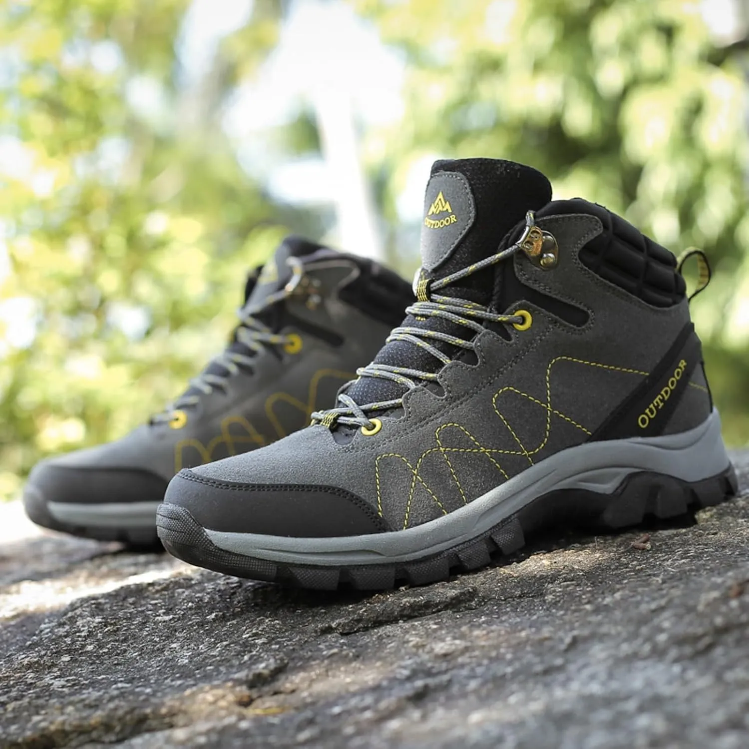 Men Shoes Couple Hiking Shoes Fashion Thick Sole Outdoor Mountaineering Sneakers Lightweight Walking Boots Men