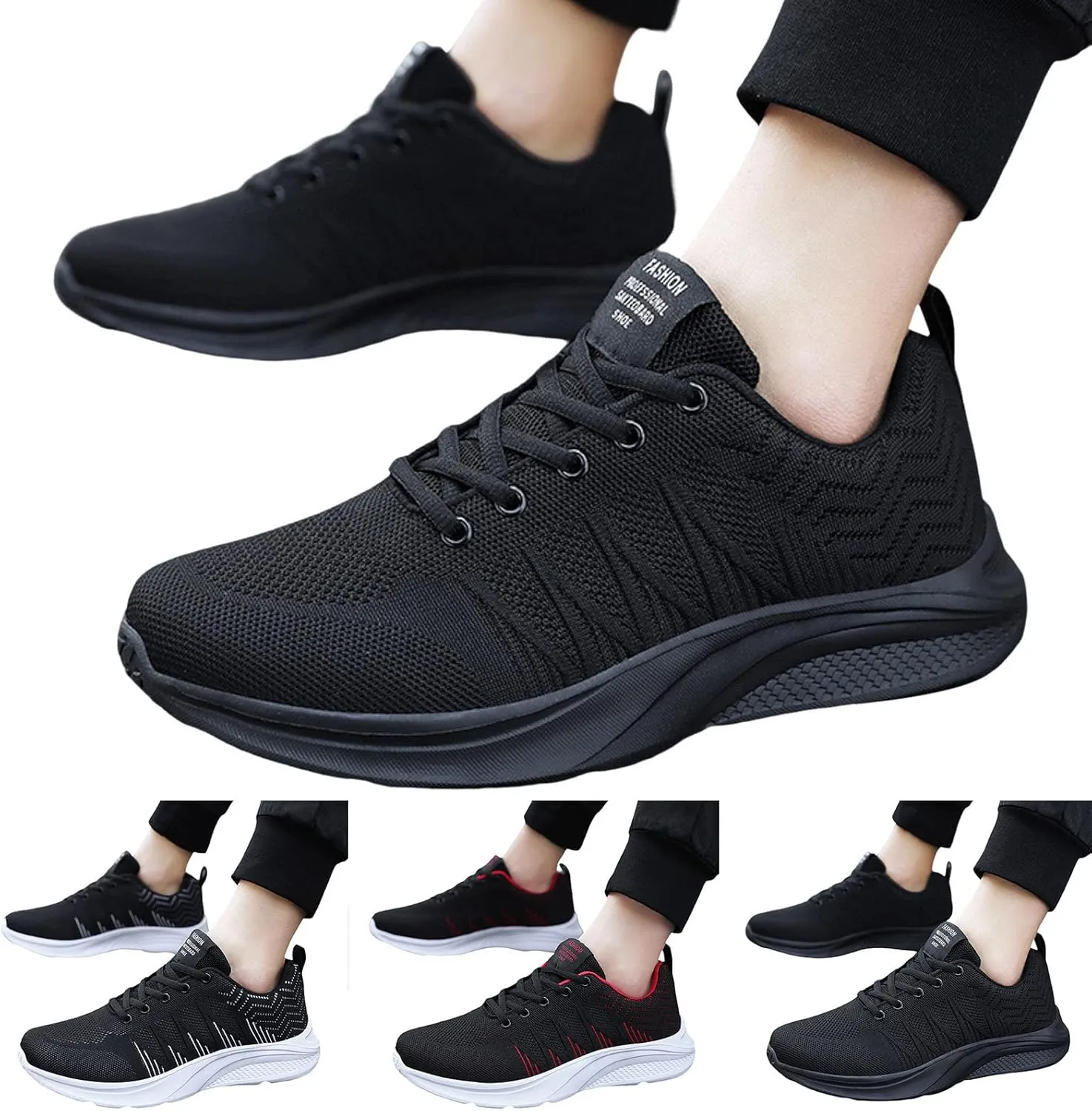 Men's Arch Support Workout Shoes Comfortable Breathable Lightweight Tennis Shoe Men's Comfortable Canvas Shoes