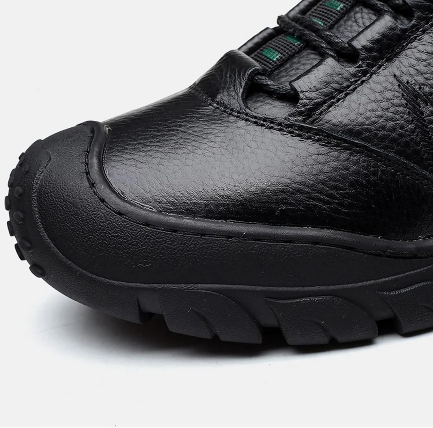 Mens Boots Winter Casual Men's Cotton Shoes, Fur Outdoor Hiking Boots, Plus Velvet Warm High-top Leather Snow Boots Men