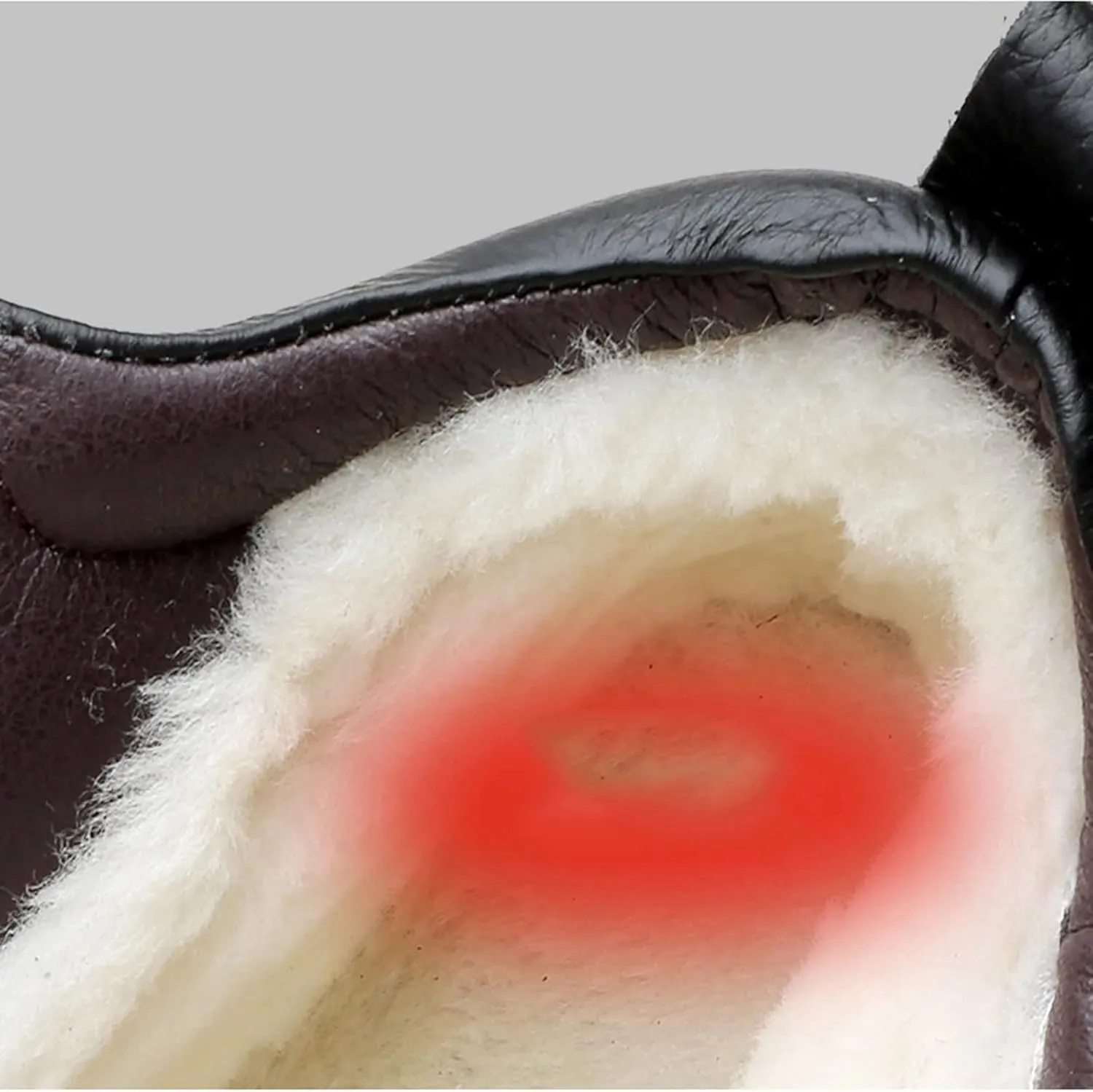 Mens Boots Winter Casual Men's Cotton Shoes, Fur Outdoor Hiking Boots, Plus Velvet Warm High-top Leather Snow Boots Men