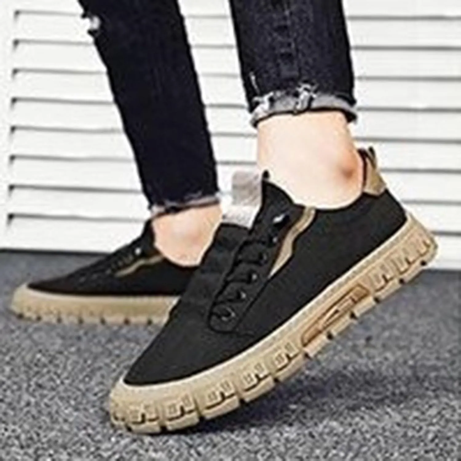 Men's Breathable Work Shoes All Casual Shoes Sports Fashion Casual Slip on Wide Shoes for Summer Autumn