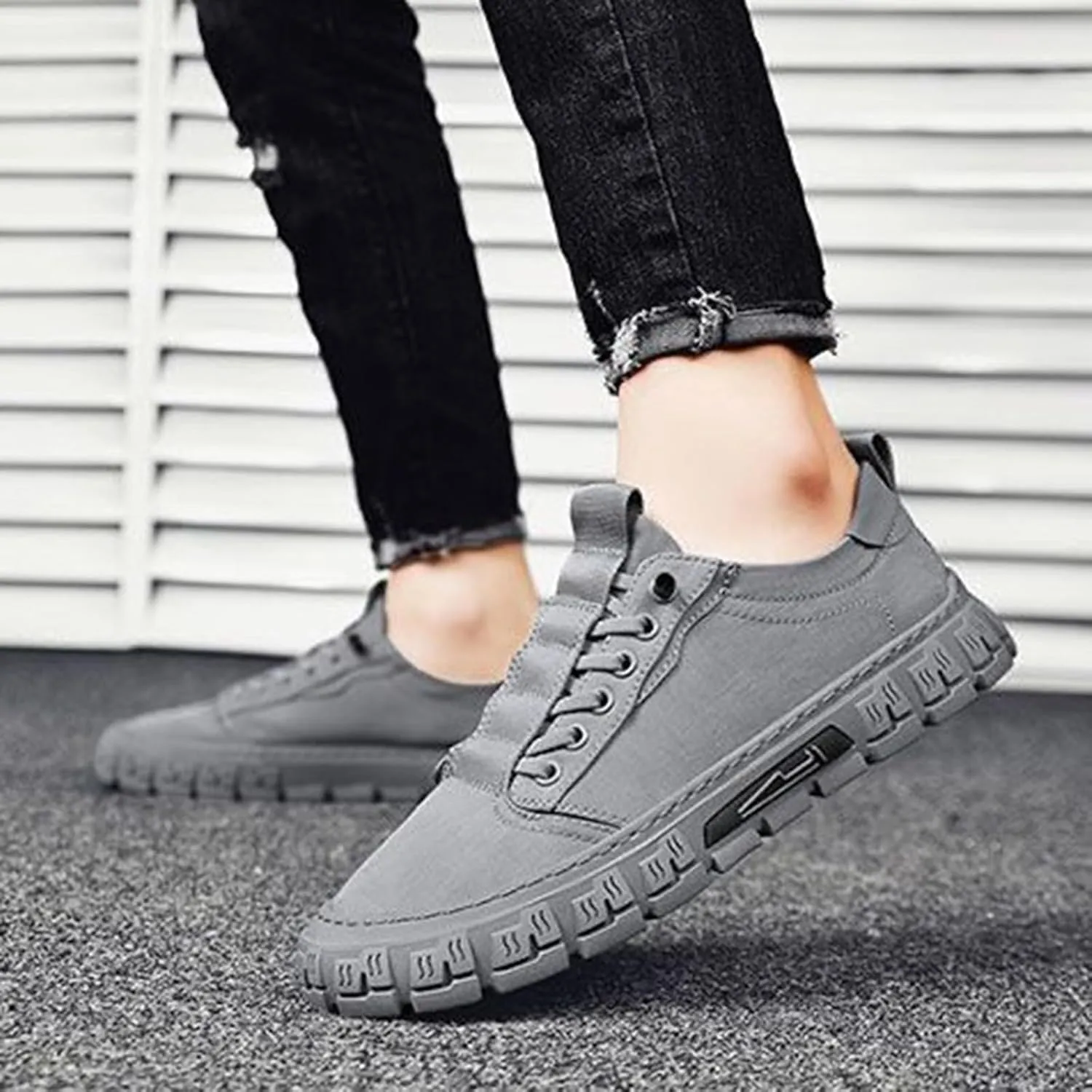 Men's Breathable Work Shoes All Casual Shoes Sports Fashion Casual Slip on Wide Shoes for Summer Autumn