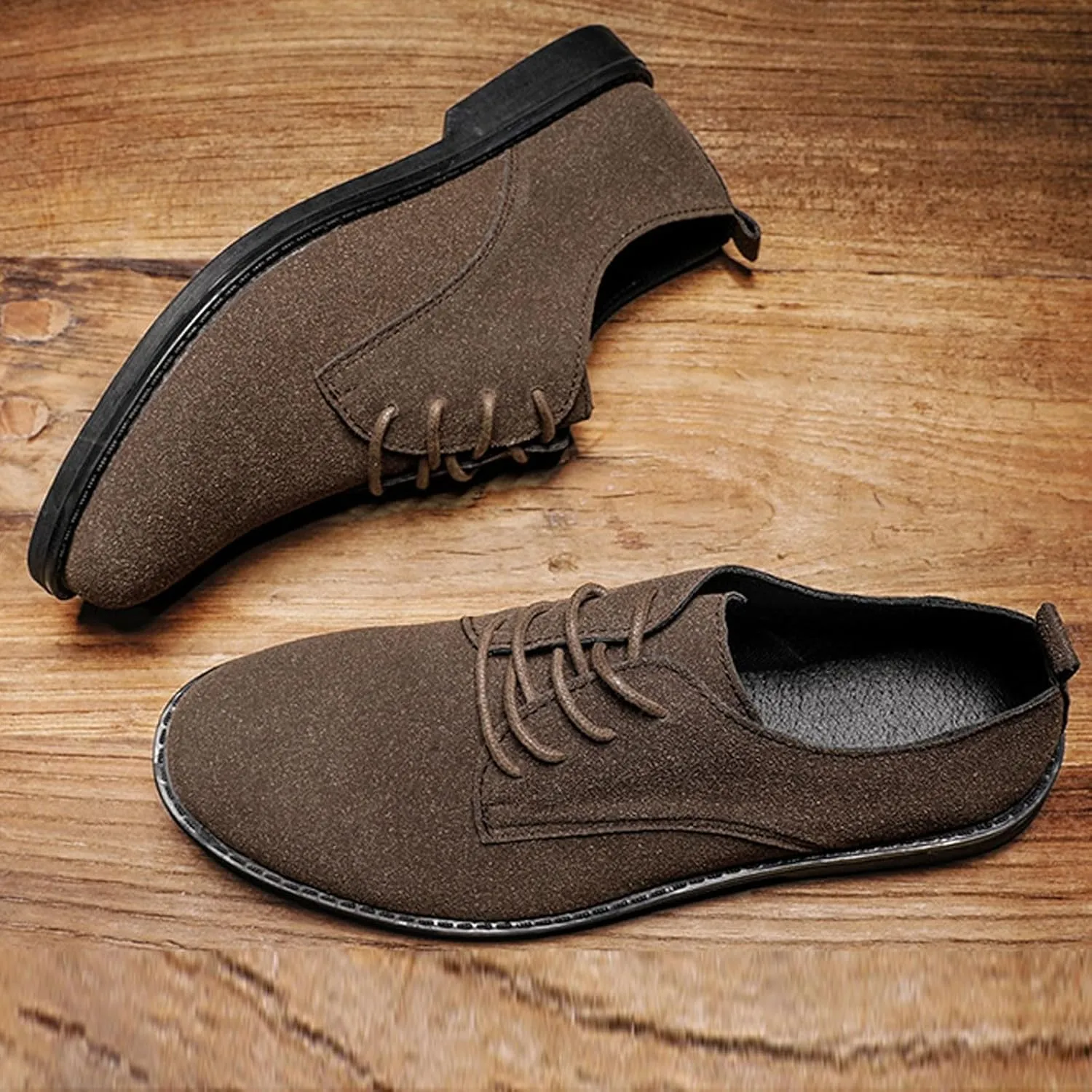 Men's Business Lace Up Dress Shoes Leisure Fashion Solid Color Breathable Comfortable Leather Low Top Leather Shoes