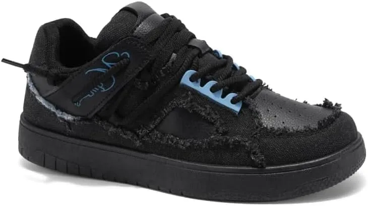 Men's Casual Canvas Shoes Fashion Wear-Resistant Thick Sole Lace-up Sneakers, Breathable and Comfortable, Suitable for Daily Traveling