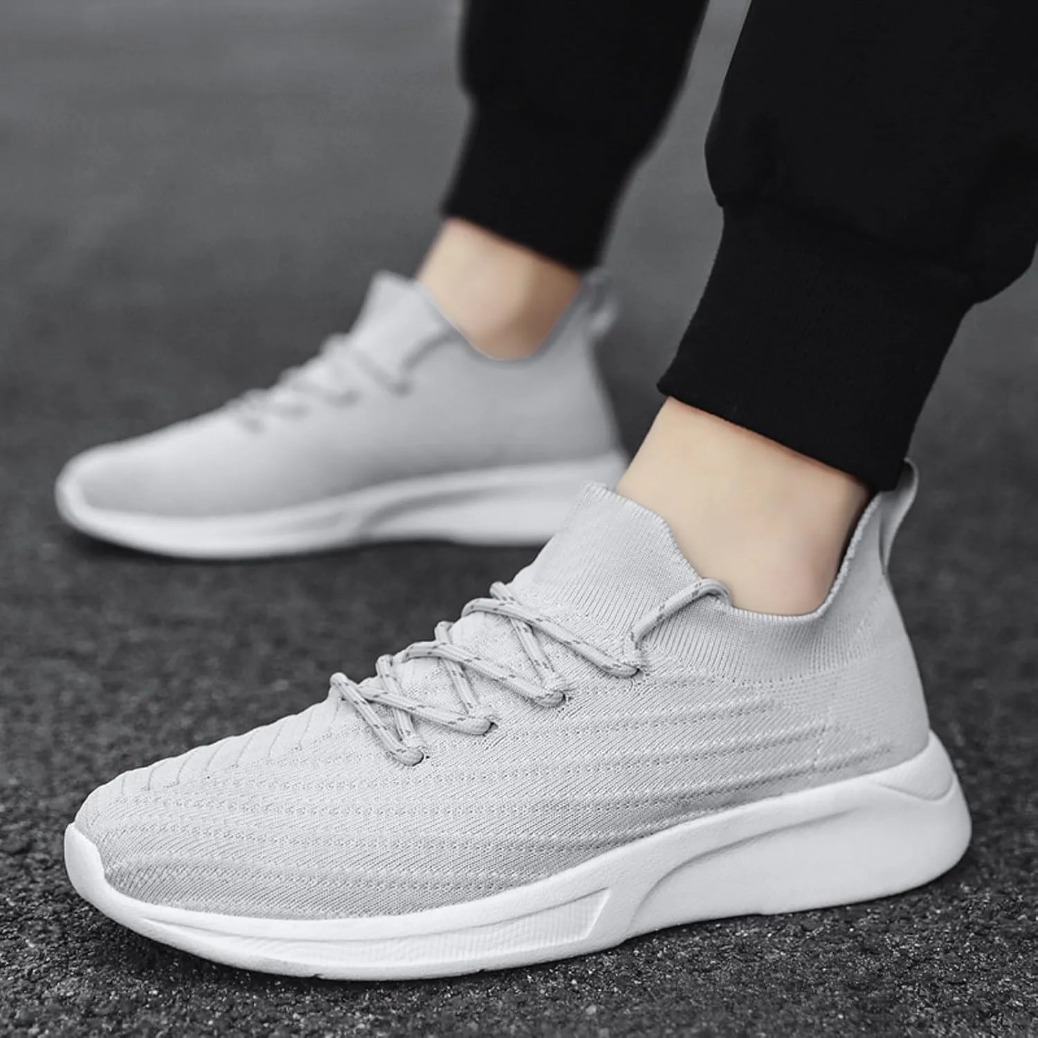 Men's Classic Casual Jogging Sneakers Recovery Air Athletic Running Tennis Shoe Lightweight Work Shoes for Men