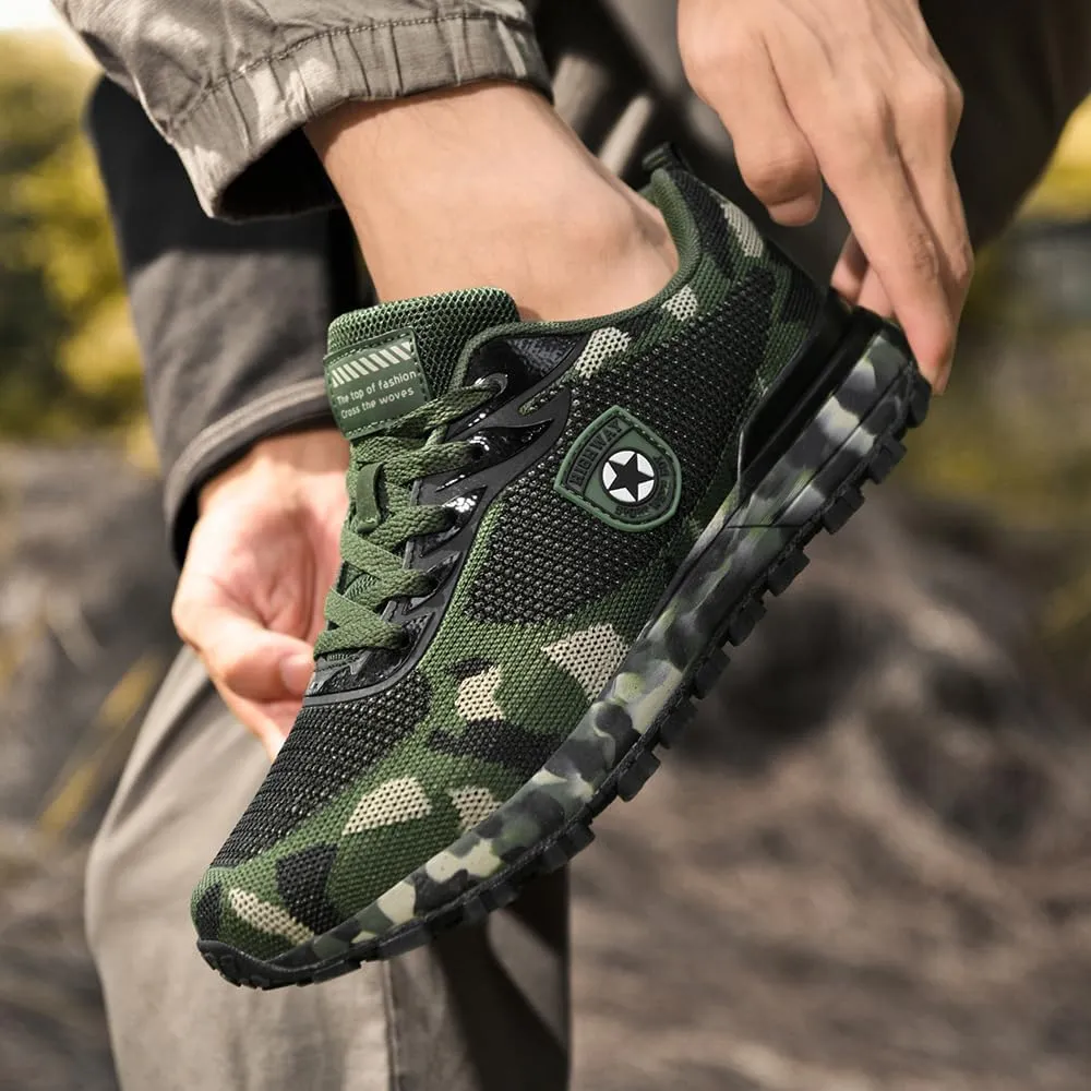 Men's Cross Country Running Shoes for Outdoor Climbing Hiking Casual Training Camouflage Shoes
