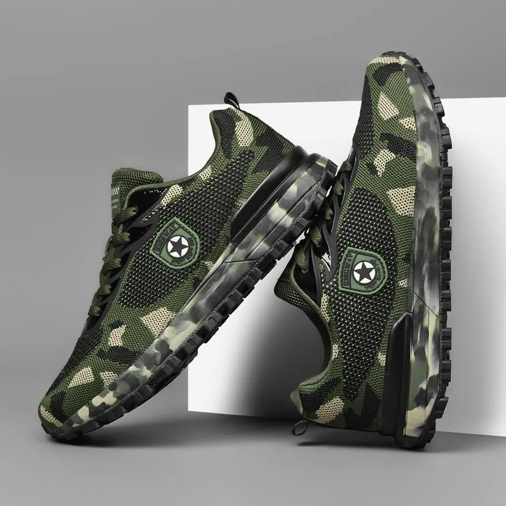 Men's Cross Country Running Shoes for Outdoor Climbing Hiking Casual Training Camouflage Shoes