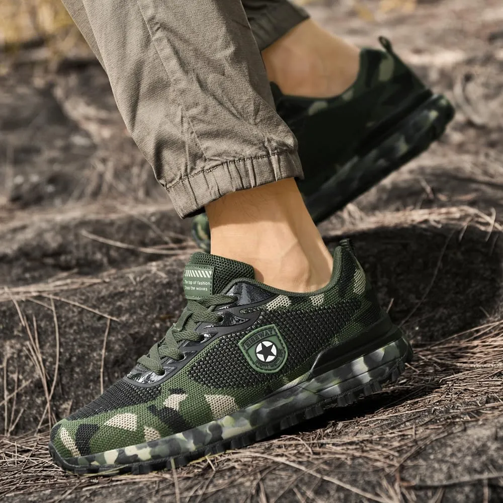 Men's Cross Country Running Shoes for Outdoor Climbing Hiking Casual Training Camouflage Shoes