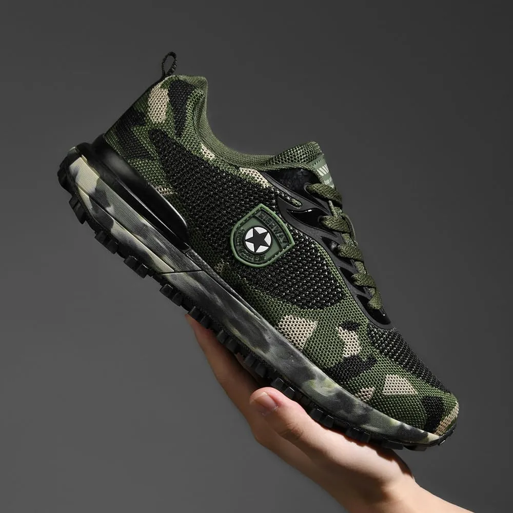 Men's Cross Country Running Shoes for Outdoor Climbing Hiking Casual Training Camouflage Shoes