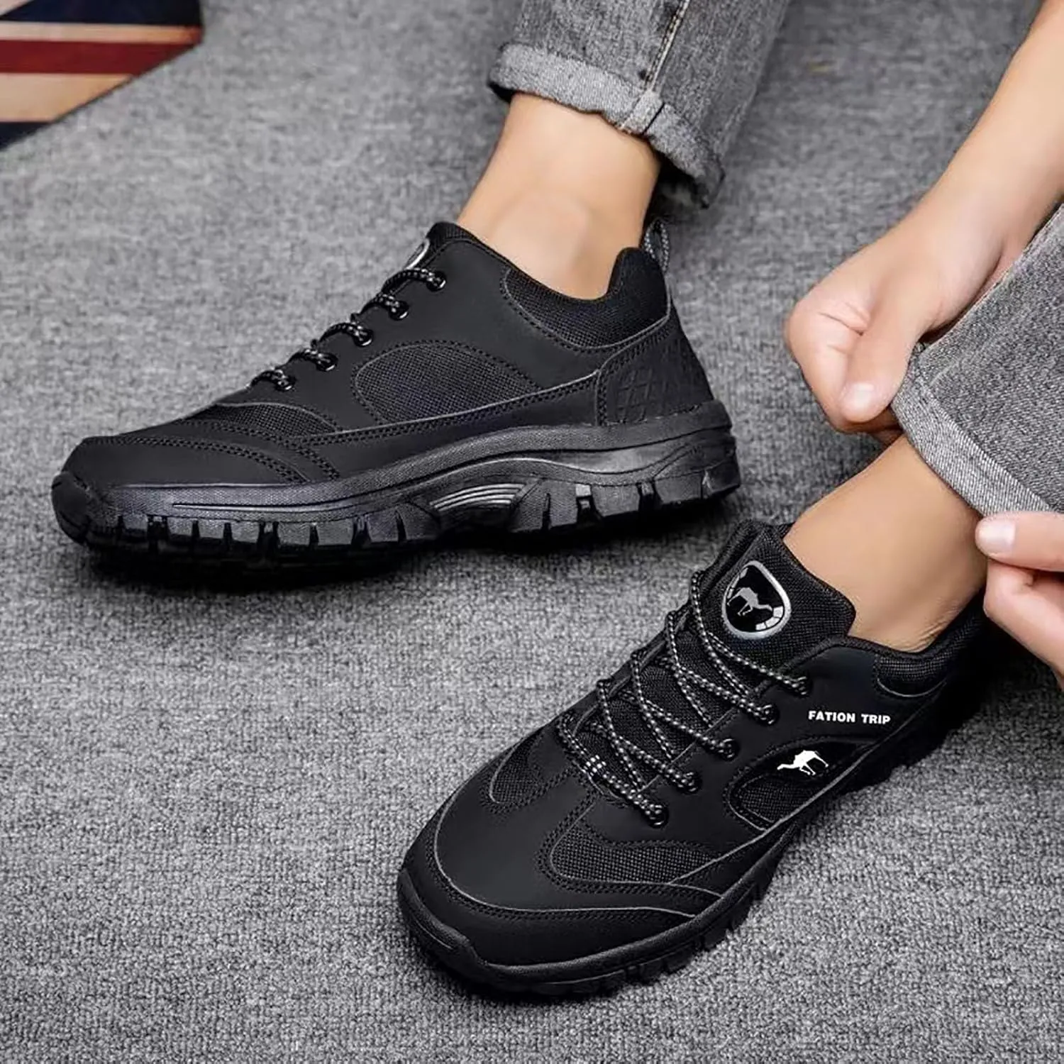 Men's Fashion Versatile Walking Shoes Portable Non Slip Fitness Workout Shoe Men's Lightweight Cushion Sneakers