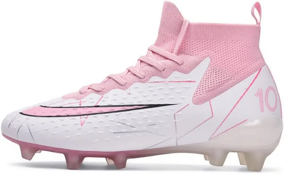 Men's High-Top Cleats Soccer for Football Training - Lightweight Turf Shoes for School - Futsal Shoes for Soccer Game