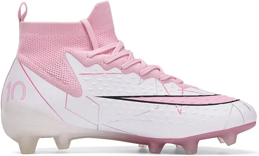 Men's High-Top Cleats Soccer for Football Training - Lightweight Turf Shoes for School - Futsal Shoes for Soccer Game