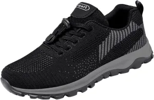 Men's Lace Up Memory Foam Sneakers Comfortable Breathable Lightweight Tennis Shoe Athletic Gym Tennis Sneakers