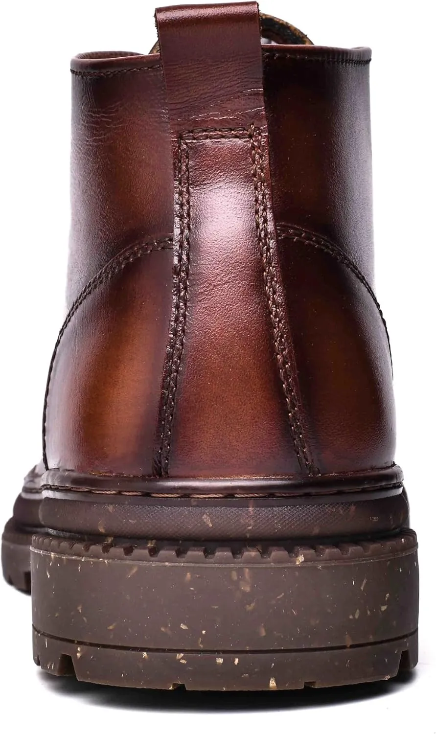 Mens Leather Oxford Dress Boots - Casual Chukka Ankle Boot Mid-Top Boots for Men