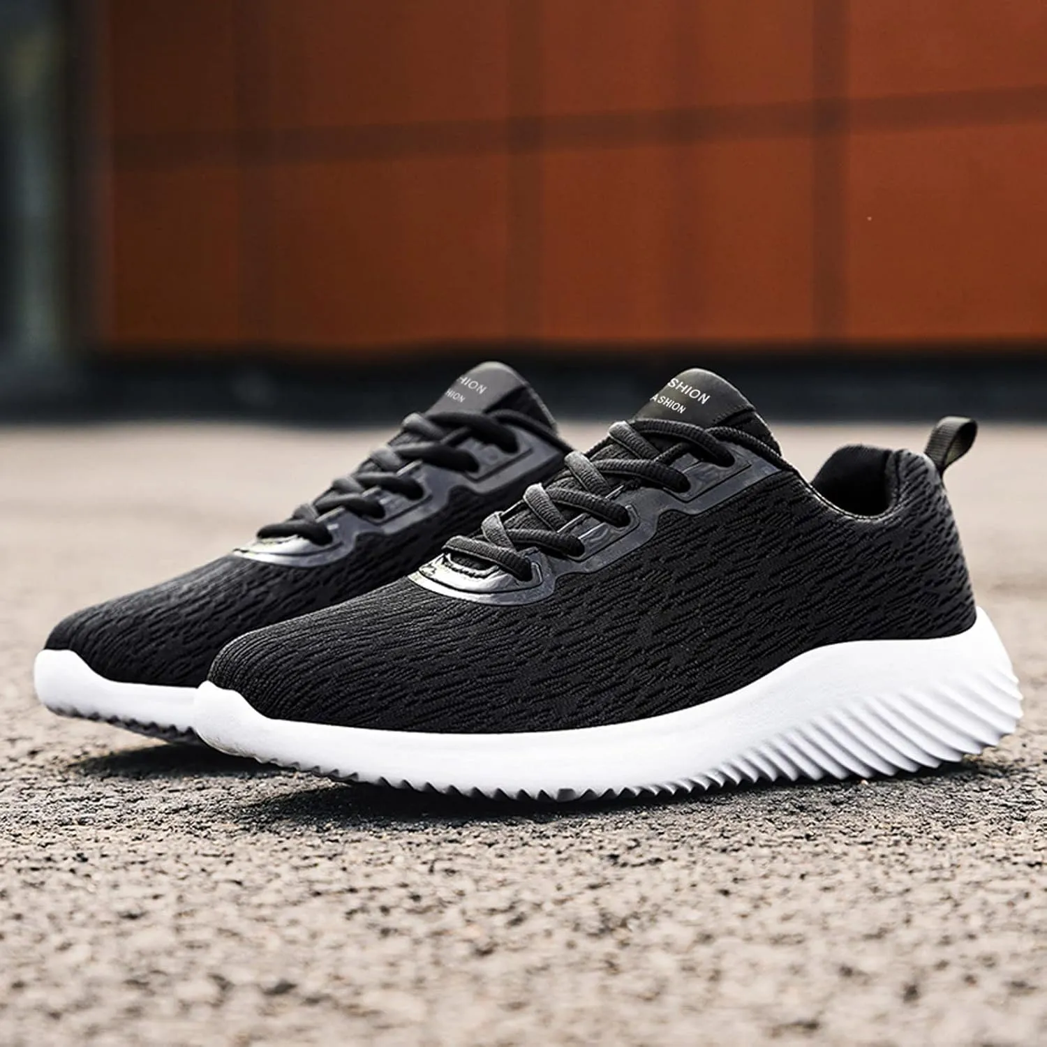 Men's Lightweight Cushion Sneakers Breathable Casual Comfortable Walking Sneaker Arch Support Plantar Fasciitis