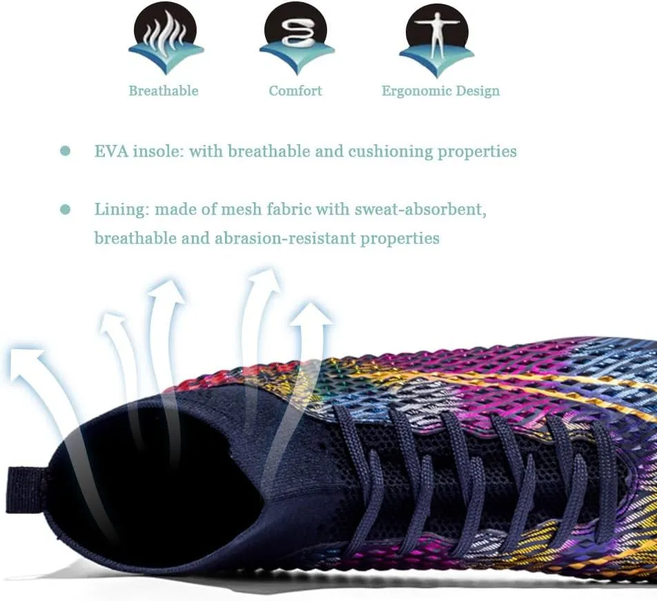 Men's Lightweight Soccer Cleats for Football Training: Non-Slip Professional Futsal Shoes - Futsal Shoes for Youth