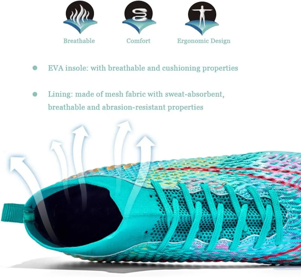 Men's Lightweight Soccer Cleats for Football Training: Non-Slip Professional Futsal Shoes - Futsal Shoes for Youth