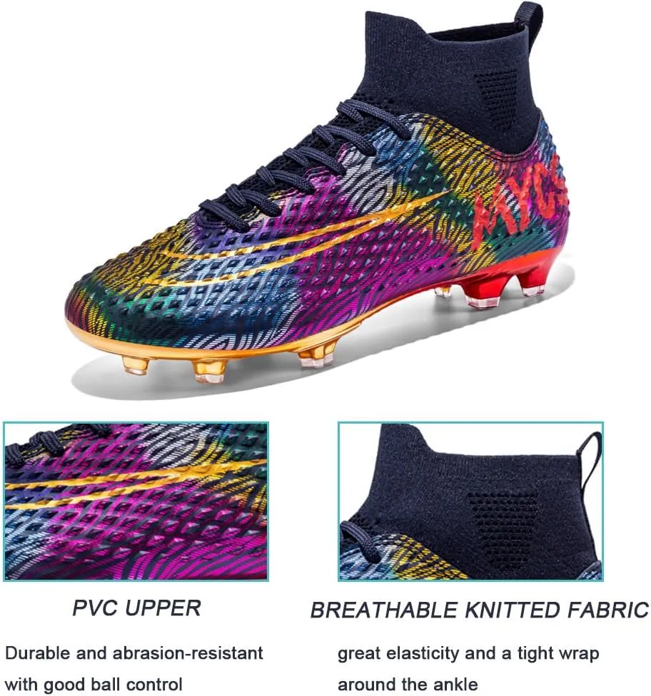Men's Lightweight Soccer Cleats for Football Training: Non-Slip Professional Futsal Shoes - Futsal Shoes for Youth