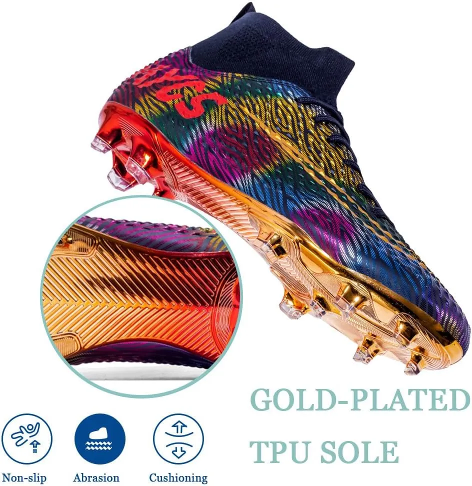 Men's Lightweight Soccer Cleats for Football Training: Non-Slip Professional Futsal Shoes - Futsal Shoes for Youth