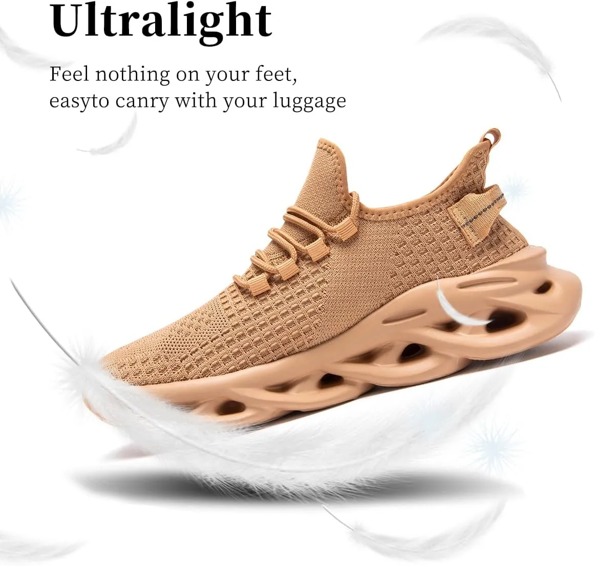 Mens Slip On Running Shoes Athletic Walking Trainers Non Slip Lightweight Breathable Mesh Tennis Comfortable Fashion Sneakers