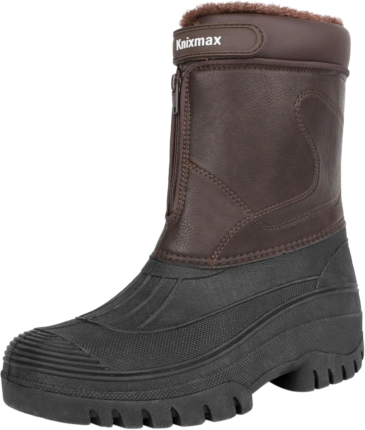 Men's Snow Boots Waterproof Warm Winter Boots Insulation Fashion Anti-Slip Boots Black