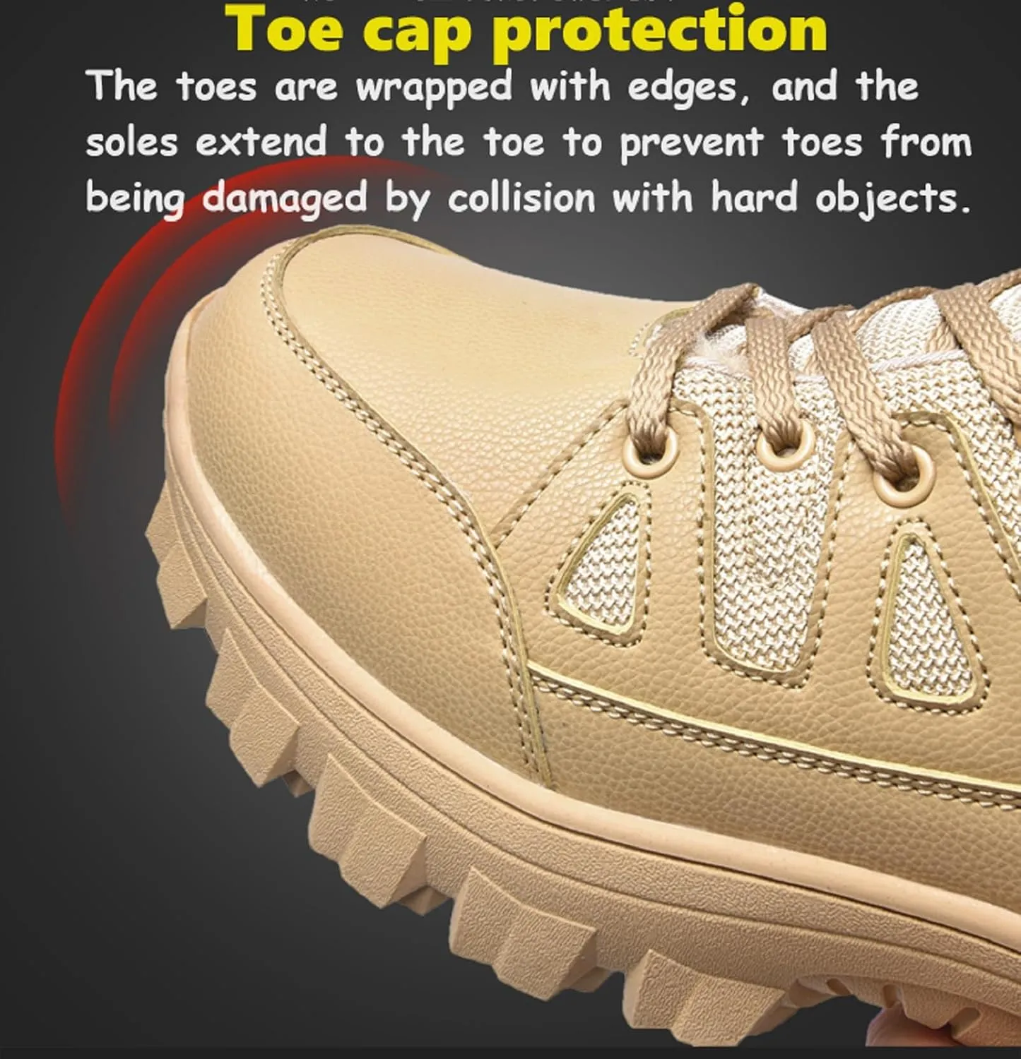 Mens Snow Boots Waterproof Warm Wool Lining Winter Hiking Boots,Non-Slip Outdoor Comfort Warm Work Boots Hiker Trekking Trail