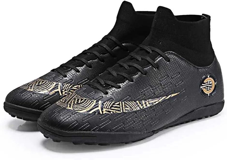 Mens Soccer Cleats Football Boots High-Top Outdoor/Indoor Training Athletic Sneaker