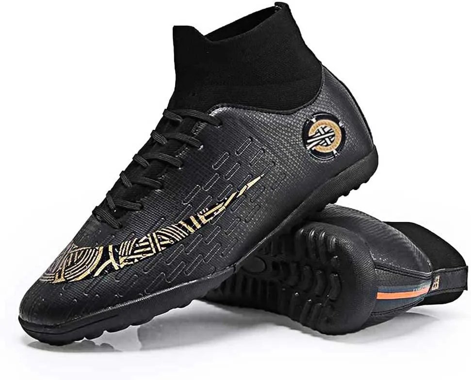 Mens Soccer Cleats Football Boots High-Top Outdoor/Indoor Training Athletic Sneaker