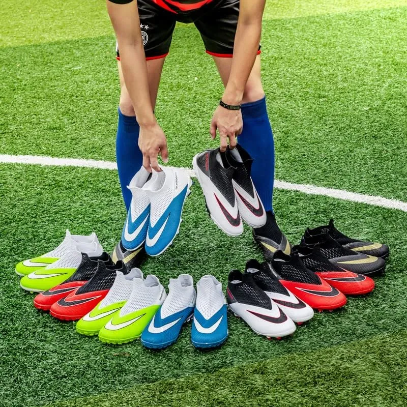 Mens Soccer Cleats Professional High-Top Lightweight Breathable Athletic,Indoor/Outdoor Competition/Training