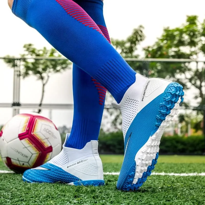 Mens Soccer Cleats Professional High-Top Lightweight Breathable Athletic,Indoor/Outdoor Competition/Training