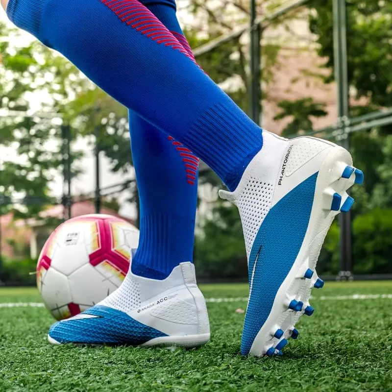 Mens Soccer Cleats Professional High-Top Lightweight Breathable Athletic,Indoor/Outdoor Competition/Training