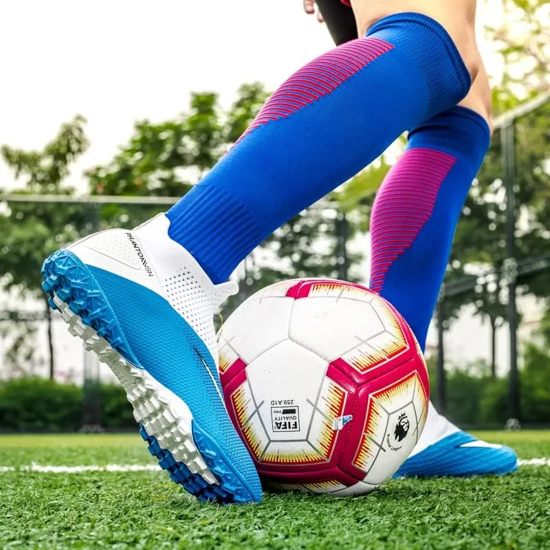 Mens Soccer Cleats Professional High-Top Lightweight Breathable Athletic,Indoor/Outdoor Competition/Training