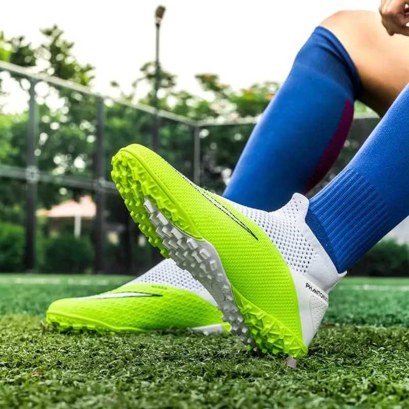 Mens Soccer Cleats Professional High-Top Lightweight Breathable Athletic,Indoor/Outdoor Competition/Training
